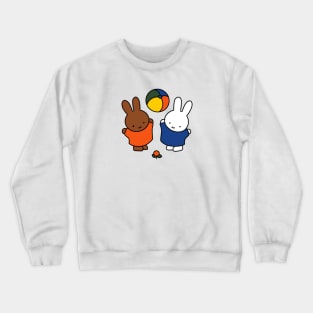 Miffy playing with friend. Crewneck Sweatshirt